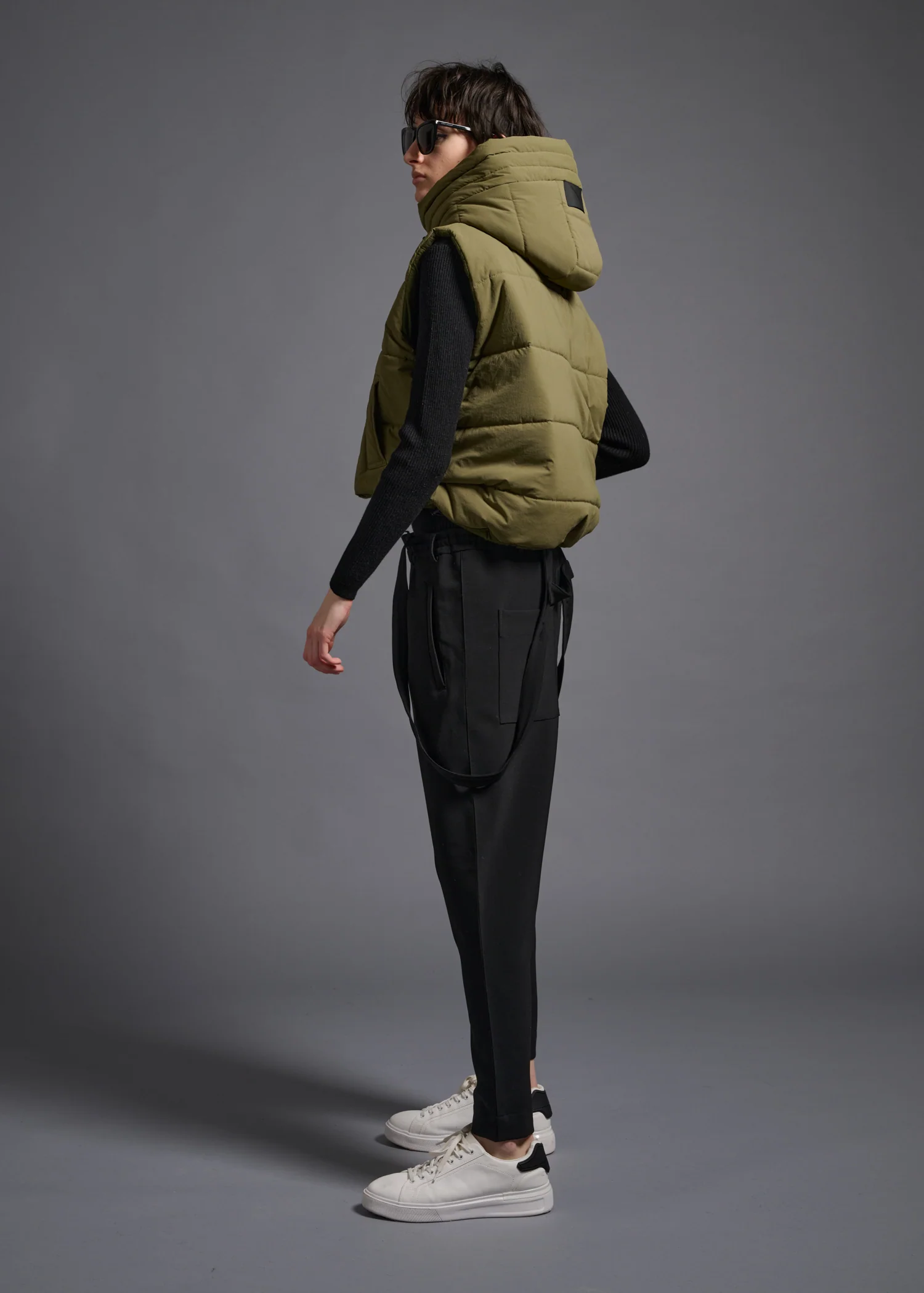 02 MORGAN HOODY CROPPED VEST / NY DRY WASH - C13 - Image 6