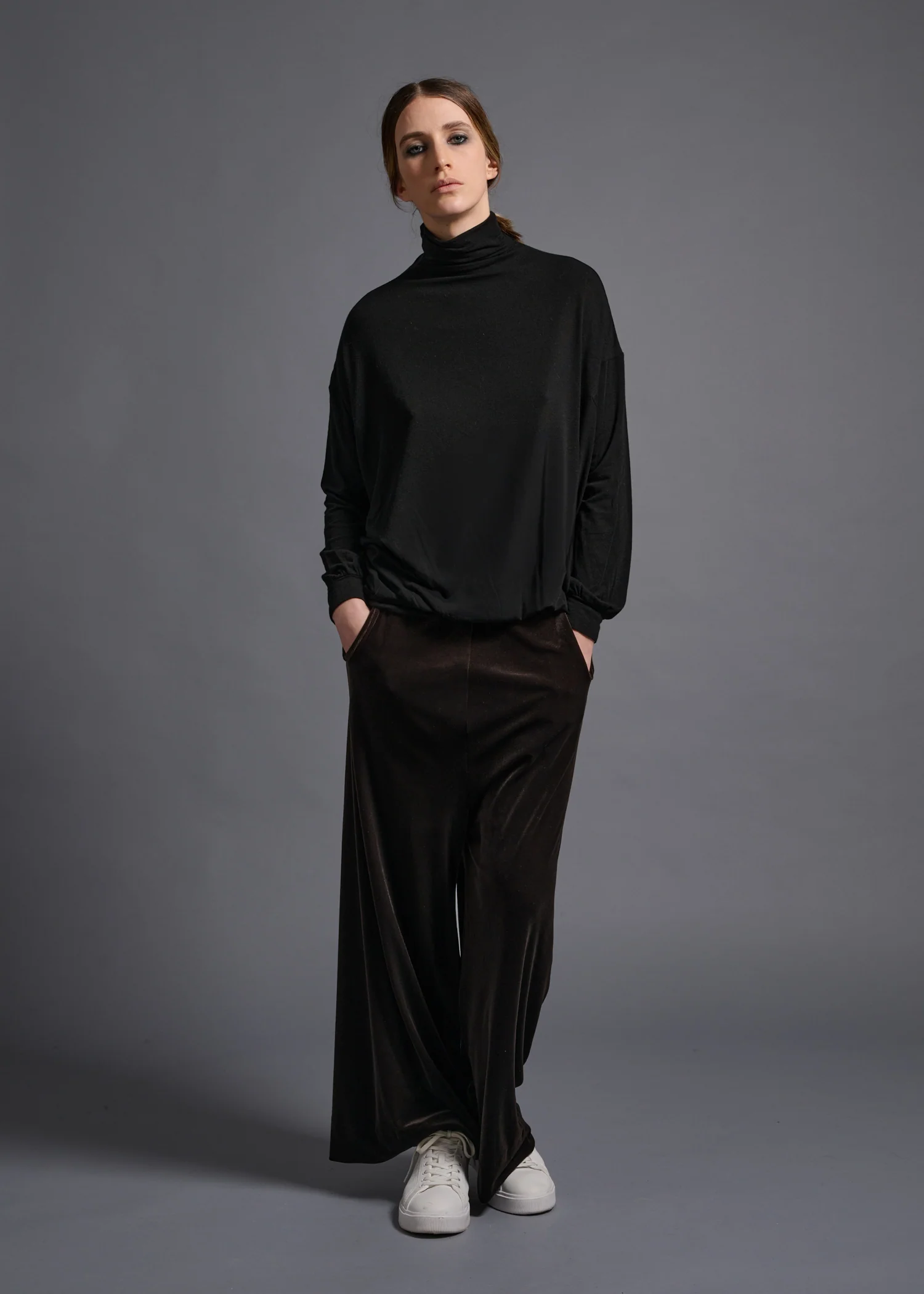 04 MYRA NARROW SLV HIGH NECK / TENCEL CASHMERE PLAIN JERSEY - C13 - Image 7