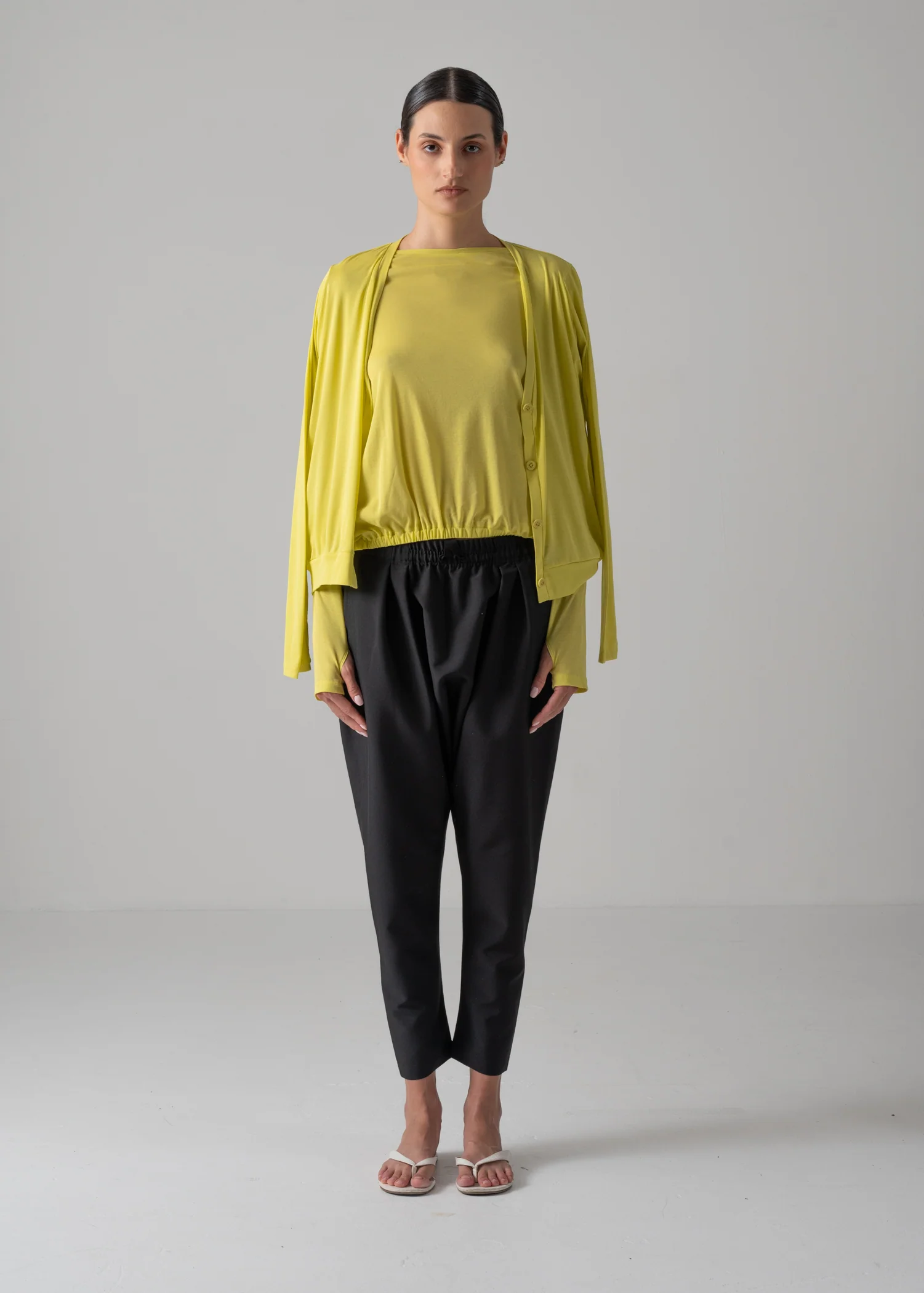 07 NADINE RAGLAN CARDIGAN / SUPER LIGHT COTTON JERSEY - C14 - Image 2