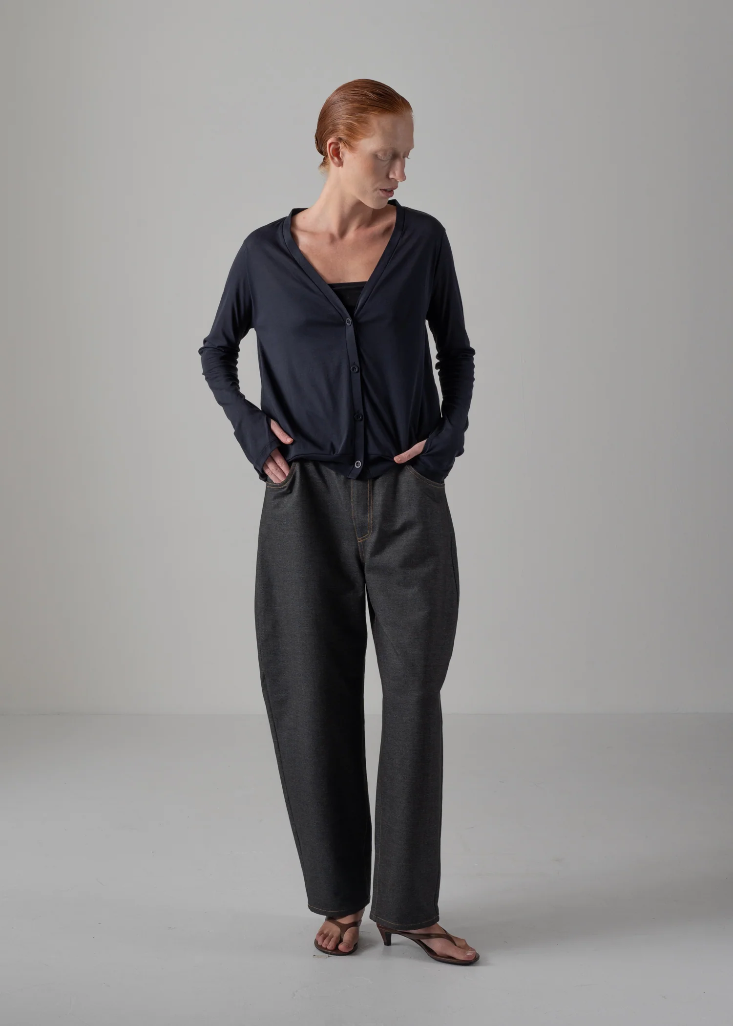 07 NADINE RAGLAN CARDIGAN / SUPER LIGHT COTTON JERSEY - C14 - Image 5