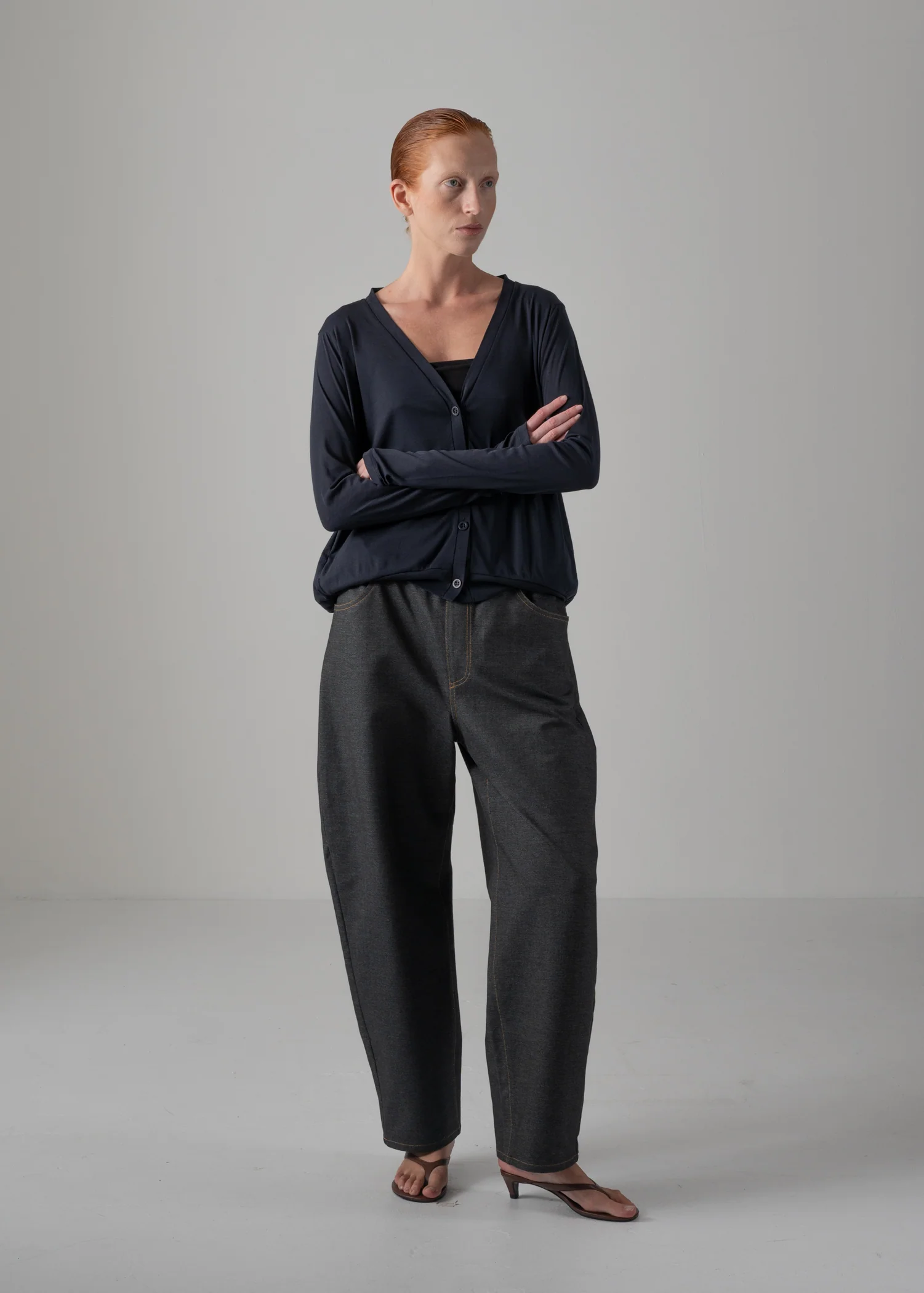 07 NADINE RAGLAN CARDIGAN / SUPER LIGHT COTTON JERSEY - C14 - Image 7