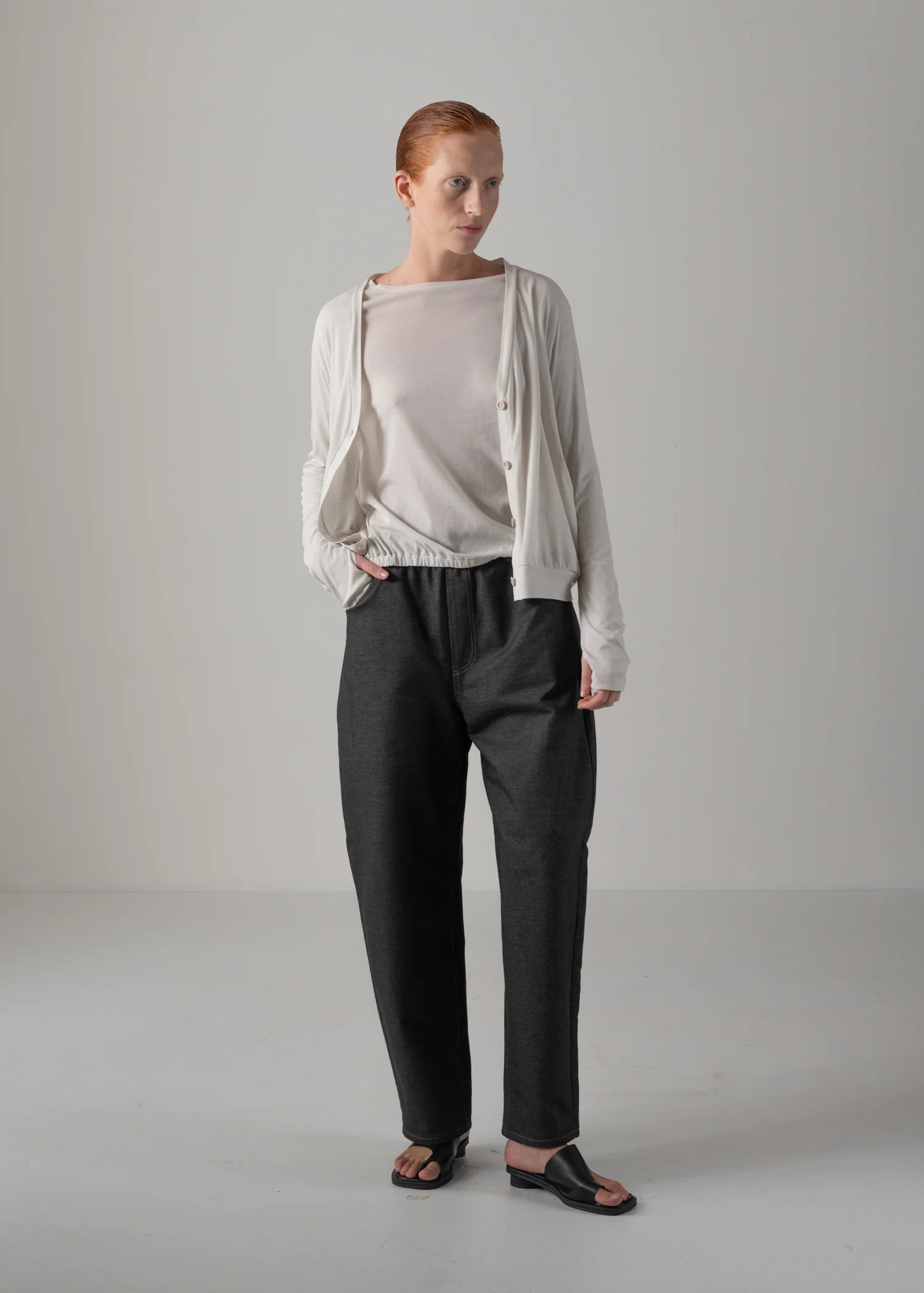 07 NADINE RAGLAN CARDIGAN / SUPER LIGHT COTTON JERSEY - C14 - Image 9