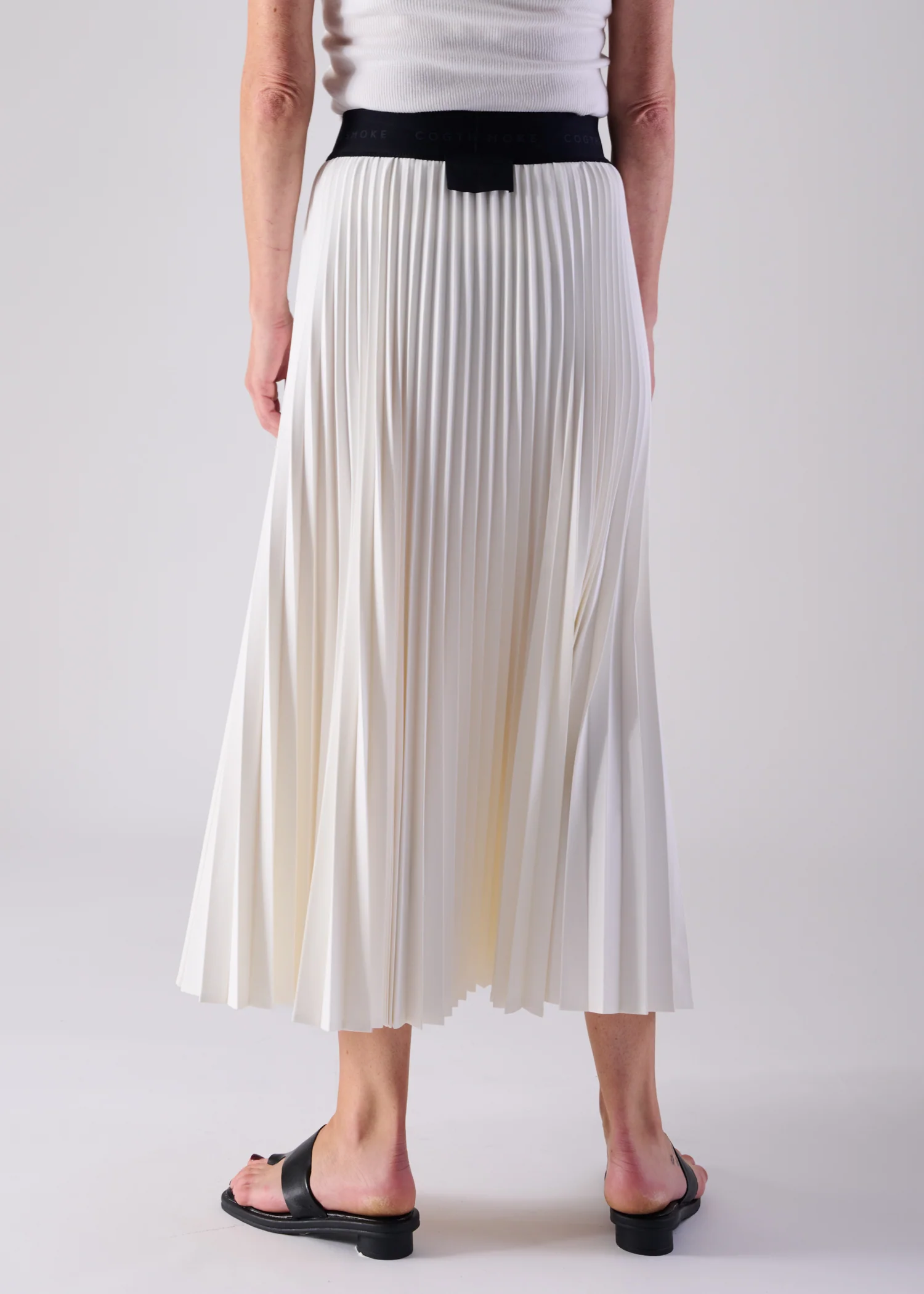 13 NESSA ACCORDION PLEATED SKIRT / OPAQUE TWILL - C14 - Image 3