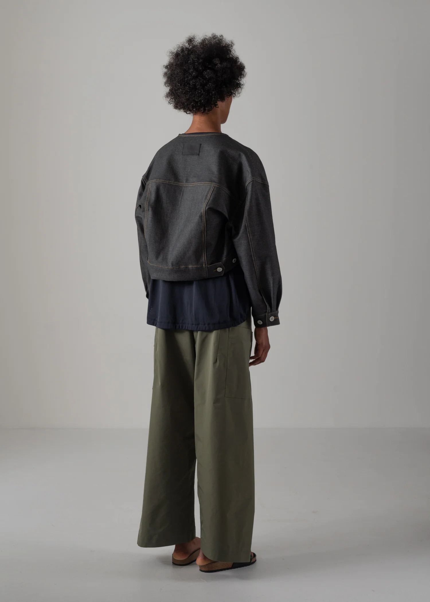 16 NIKKI COLLARLESS JACKET / HYPER DENIM JERSEY - C14 - Image 7