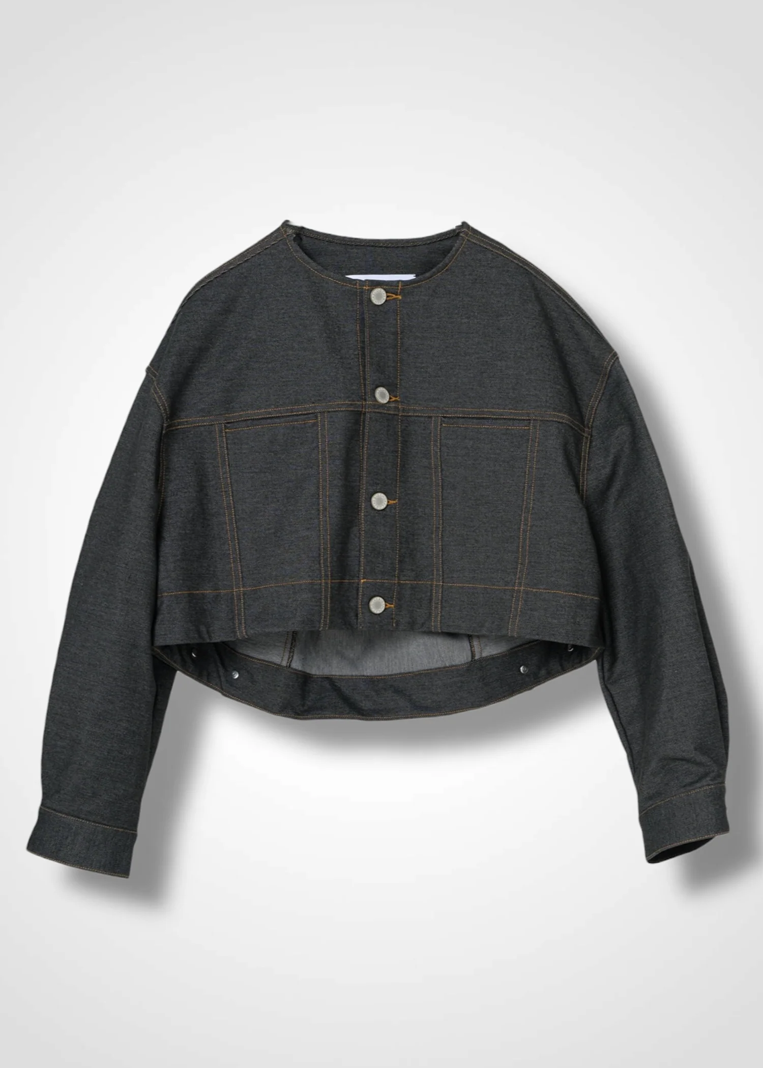 16 NIKKI COLLARLESS JACKET / HYPER DENIM JERSEY - C14 - Image 9