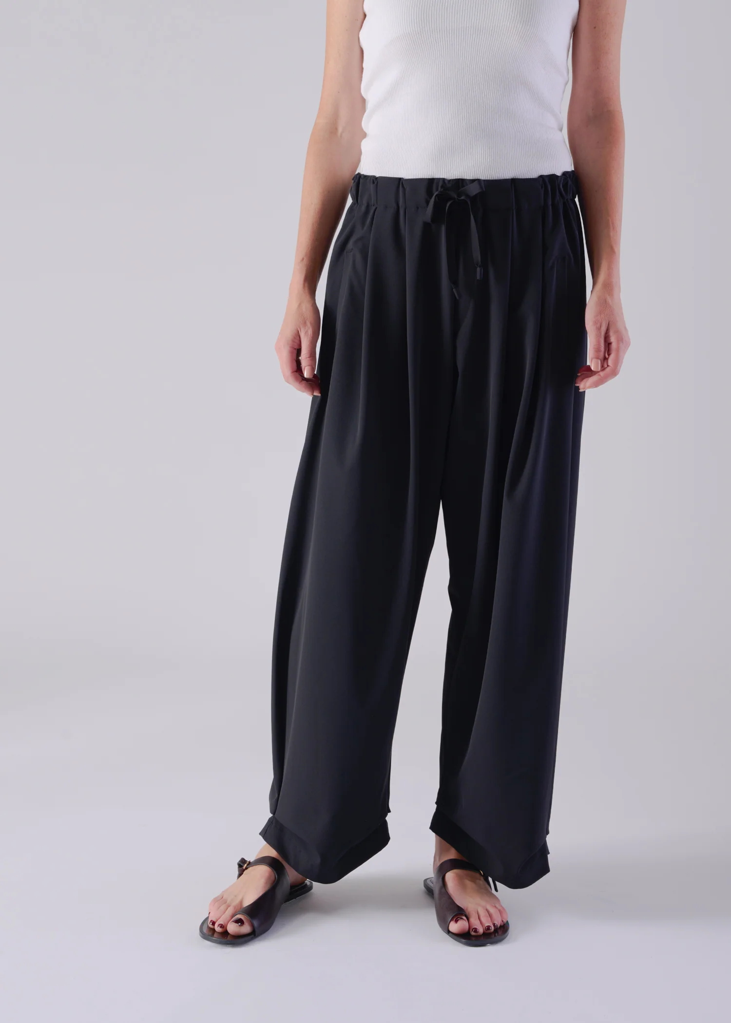 12 NIRVANA TUCKED HEM TROUSERS / OPAQUE TWILL - C14 - Image 11