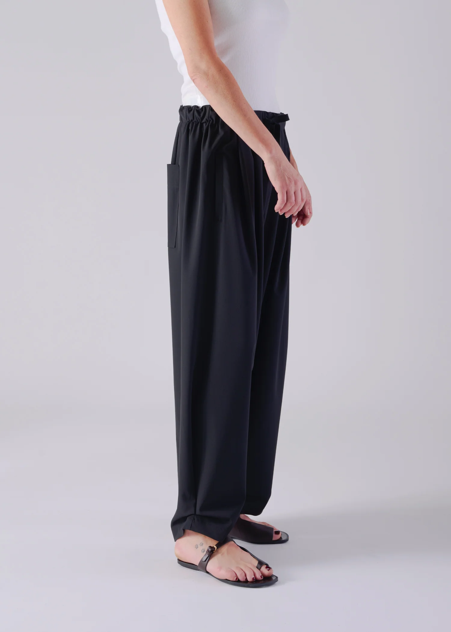 12 NIRVANA TUCKED HEM TROUSERS / OPAQUE TWILL - C14 - Image 12