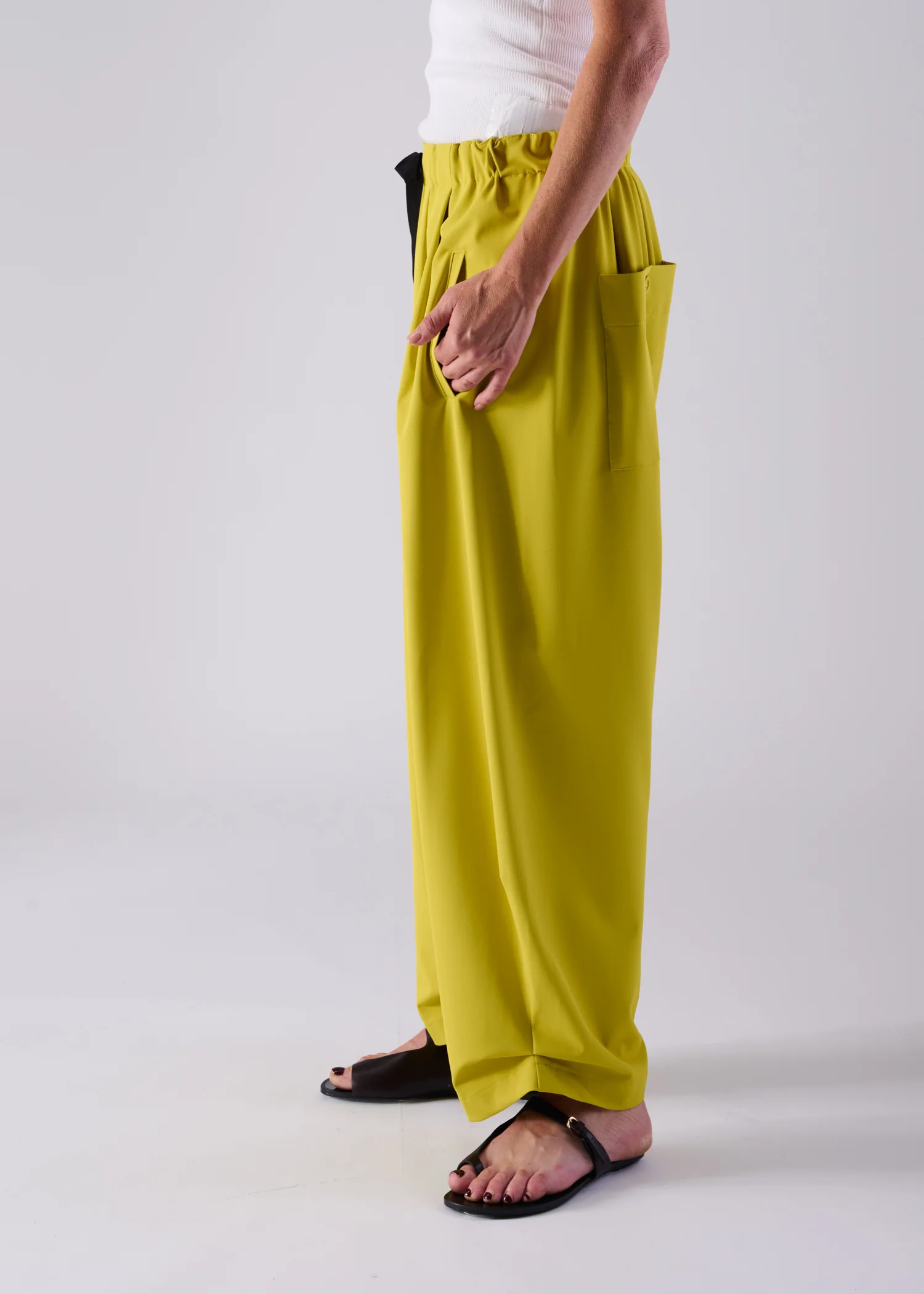 12 NIRVANA TUCKED HEM TROUSERS / OPAQUE TWILL - C14 - Image 2