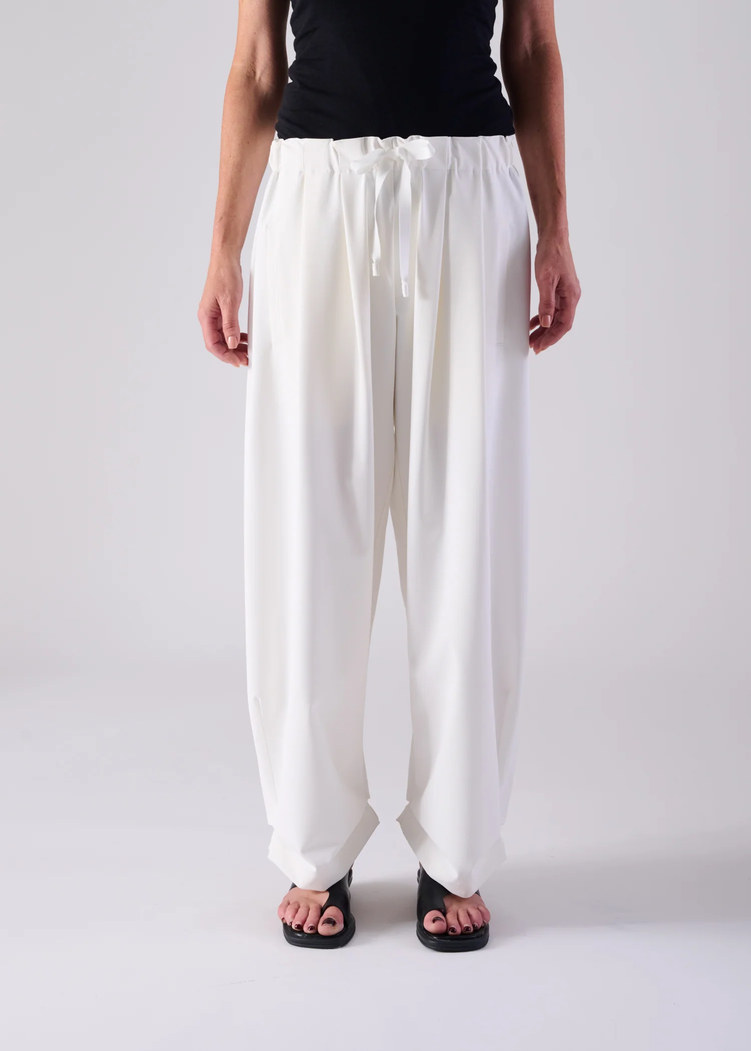 12 NIRVANA TUCKED HEM TROUSERS / OPAQUE TWILL - C14 - Image 6