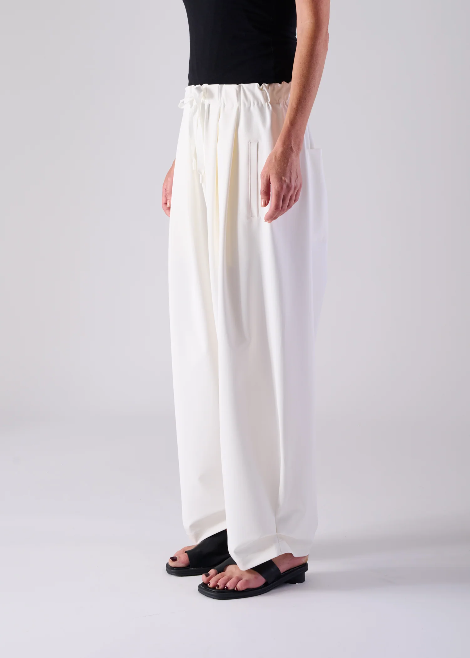 12 NIRVANA TUCKED HEM TROUSERS / OPAQUE TWILL - C14 - Image 7
