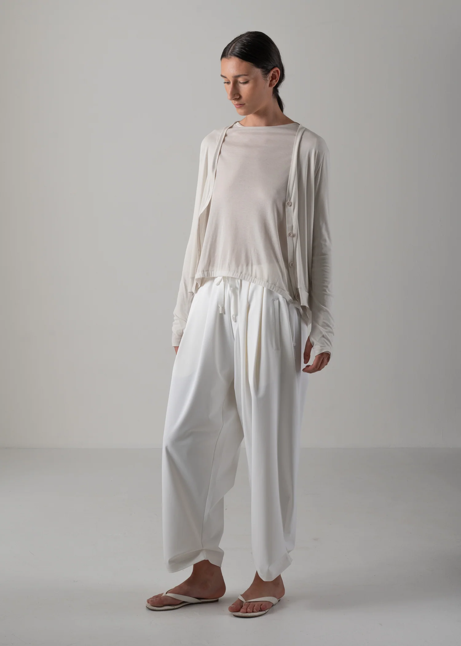 12 NIRVANA TUCKED HEM TROUSERS / OPAQUE TWILL - C14 - Image 8