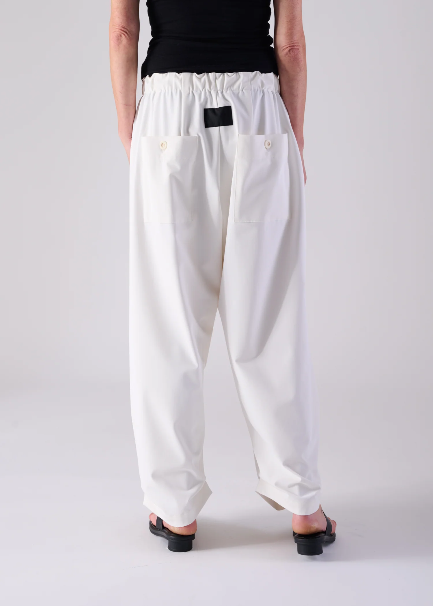 12 NIRVANA TUCKED HEM TROUSERS / OPAQUE TWILL - C14 - Image 9