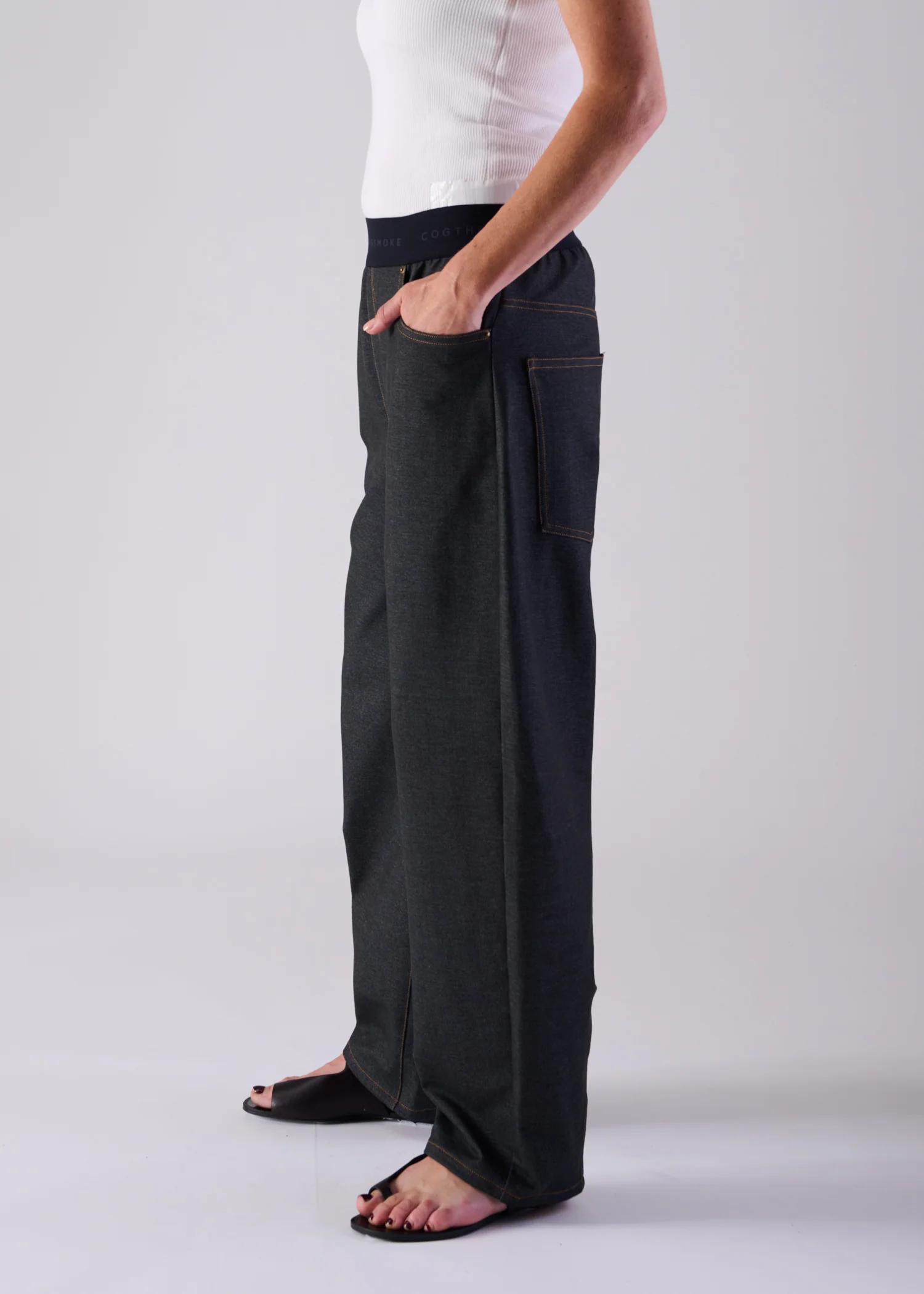 17 NOEL BARREL TROUSERS / HYPER DENIM JERSEY - C14 - Image 2