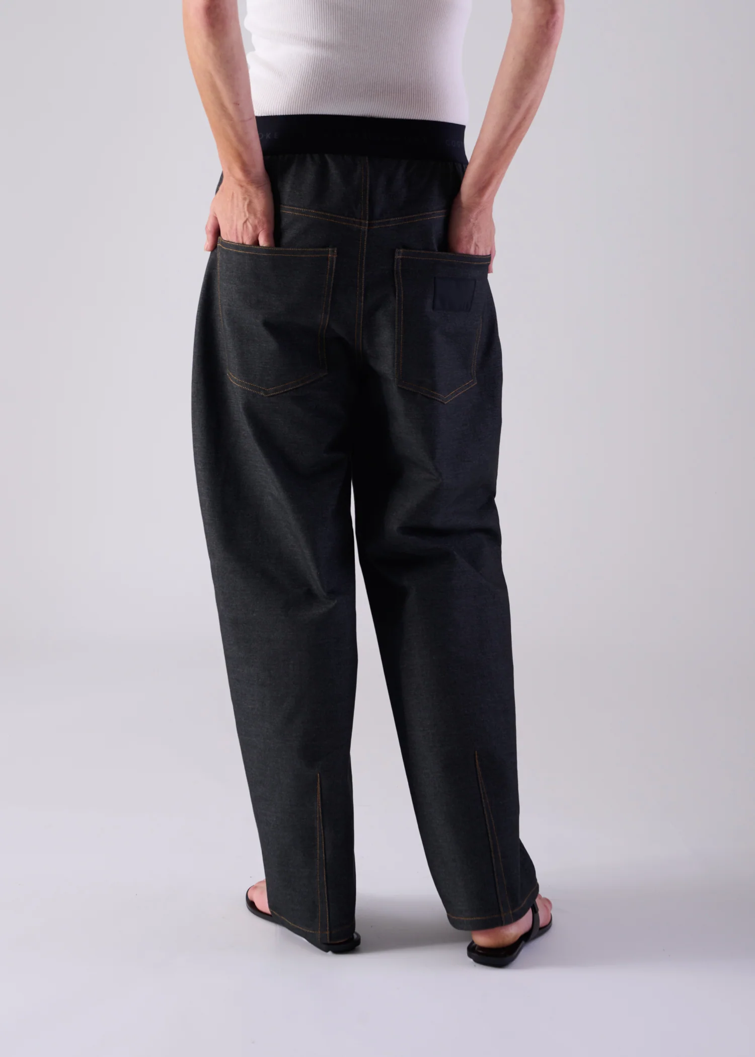 17 NOEL BARREL TROUSERS / HYPER DENIM JERSEY - C14 - Image 3
