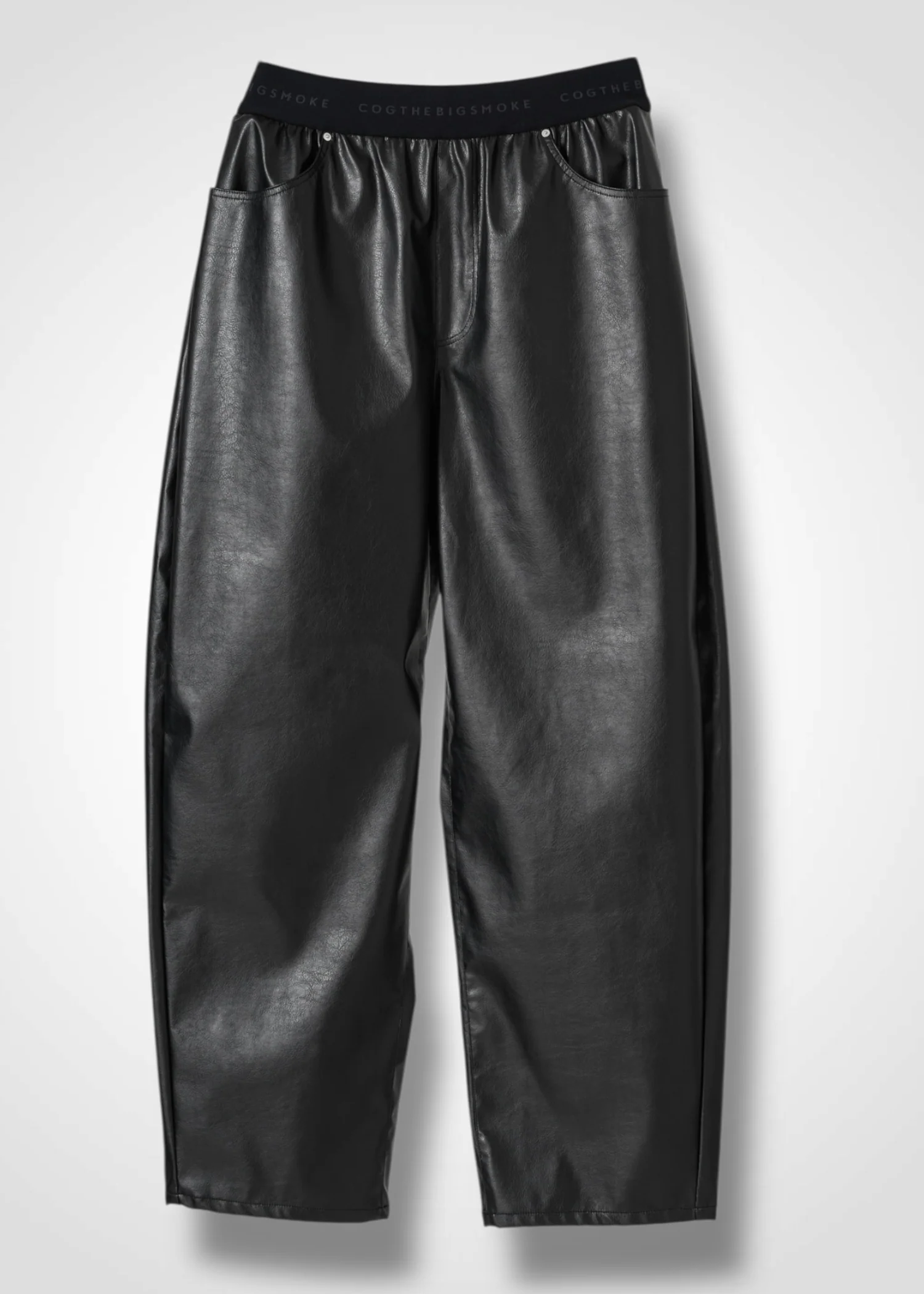 27 NOEL BARREL TROUSERS / VEGAN LEATHER - C14 - Image 11