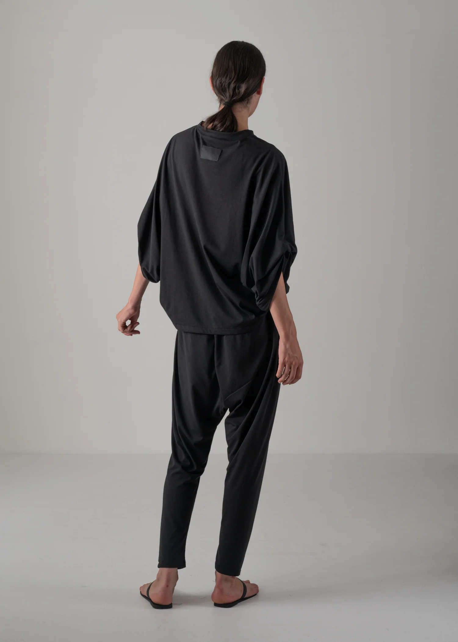 38 NUBIA TUCKED SLEEVE JUMPSUIT / RECYCLED PE JERSEY - C14 - Image 10