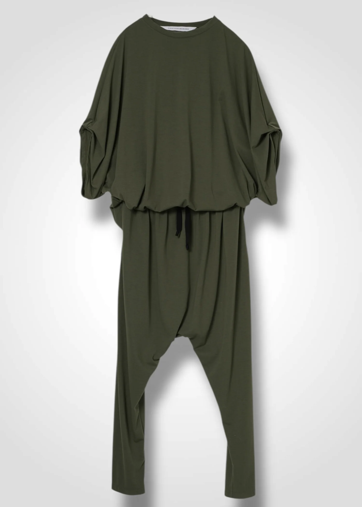 38 NUBIA TUCKED SLEEVE JUMPSUIT / RECYCLED PE JERSEY - C14 - Image 13