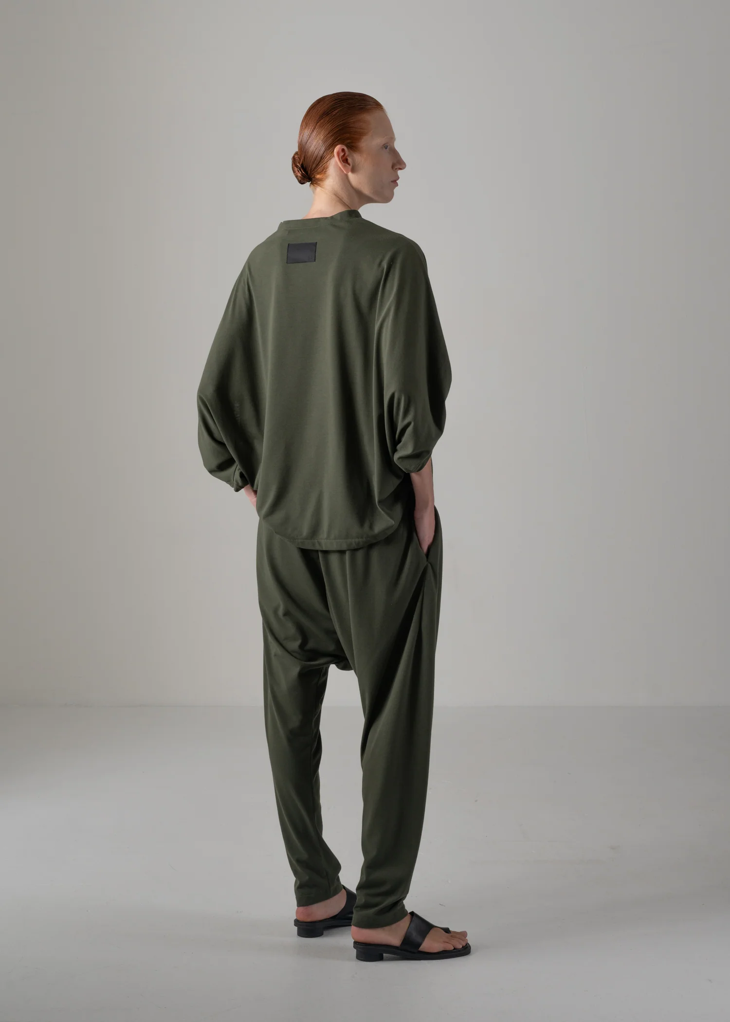 38 NUBIA TUCKED SLEEVE JUMPSUIT / RECYCLED PE JERSEY - C14 - Image 3