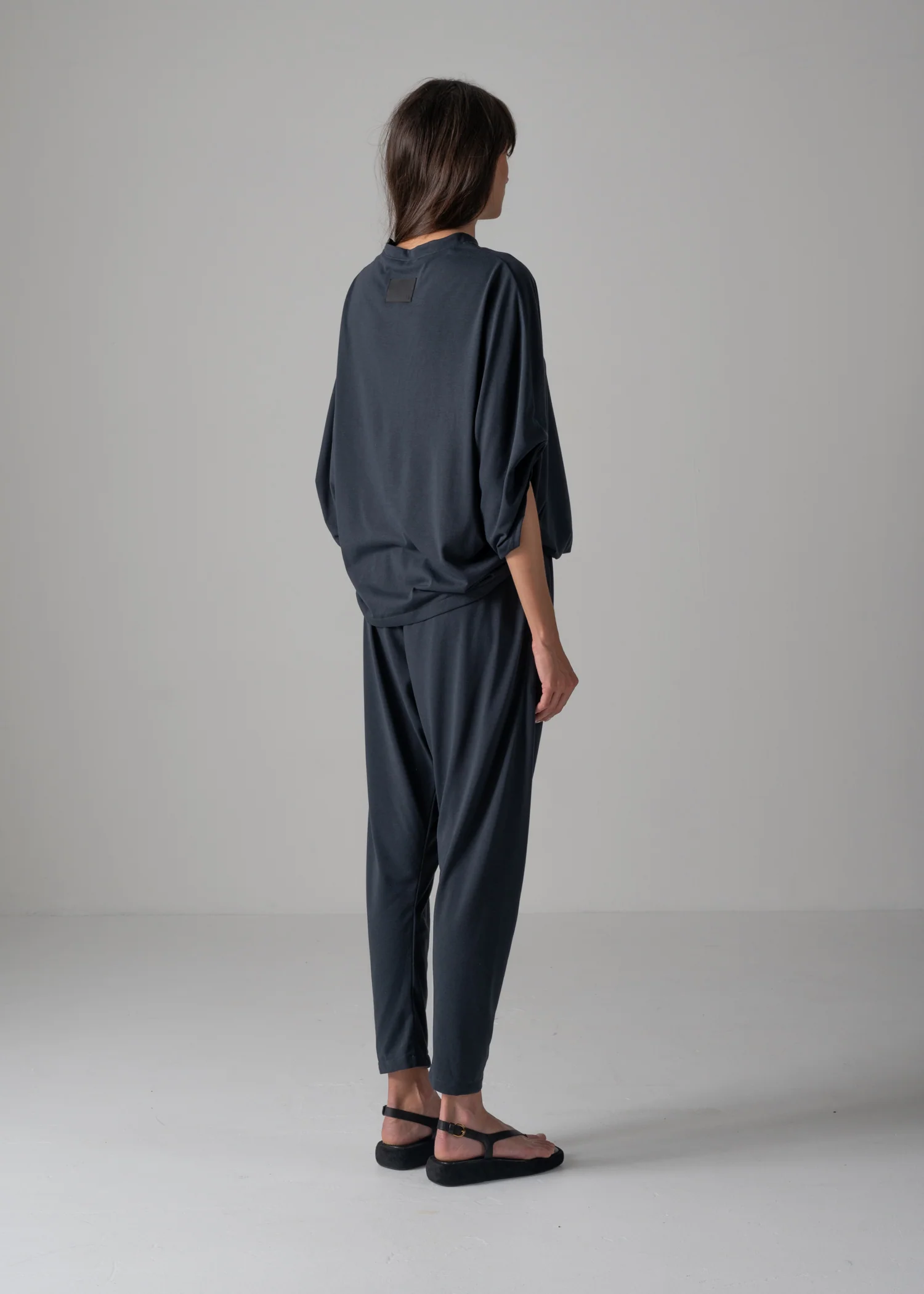 38 NUBIA TUCKED SLEEVE JUMPSUIT / RECYCLED PE JERSEY - C14 - Image 7